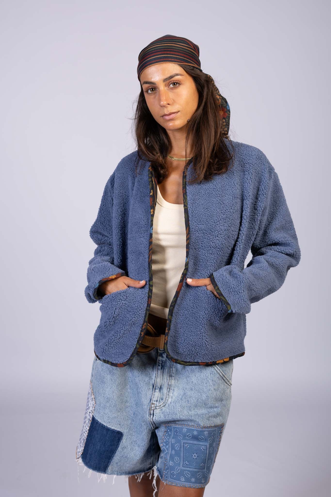 Borderline Cozy Jacket in Indigo