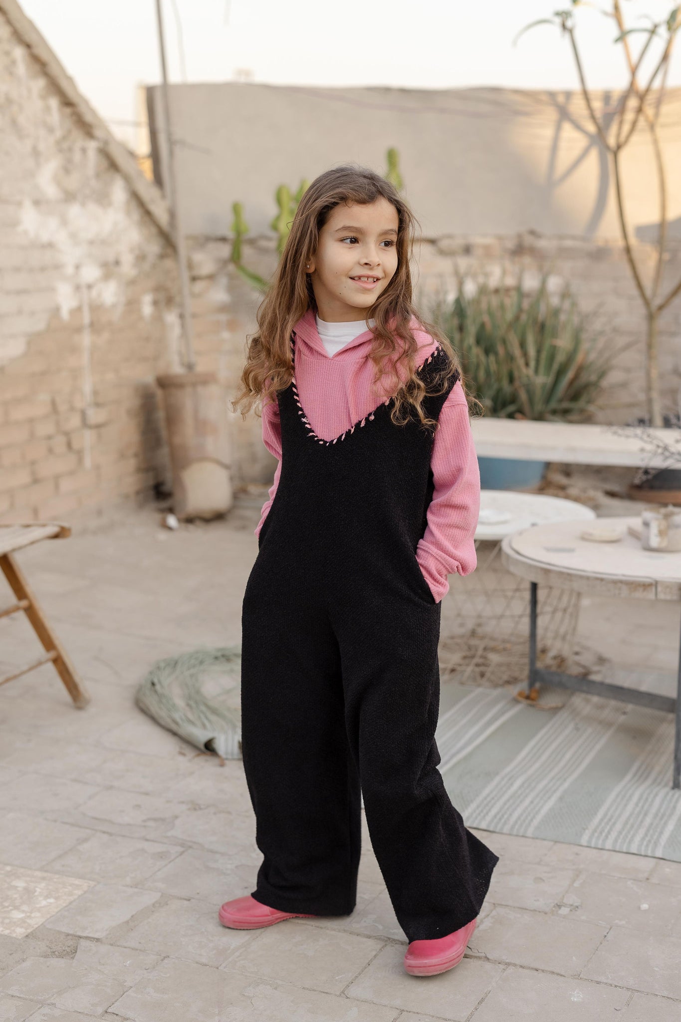 Just Let Her Wander Jumpsuit Black