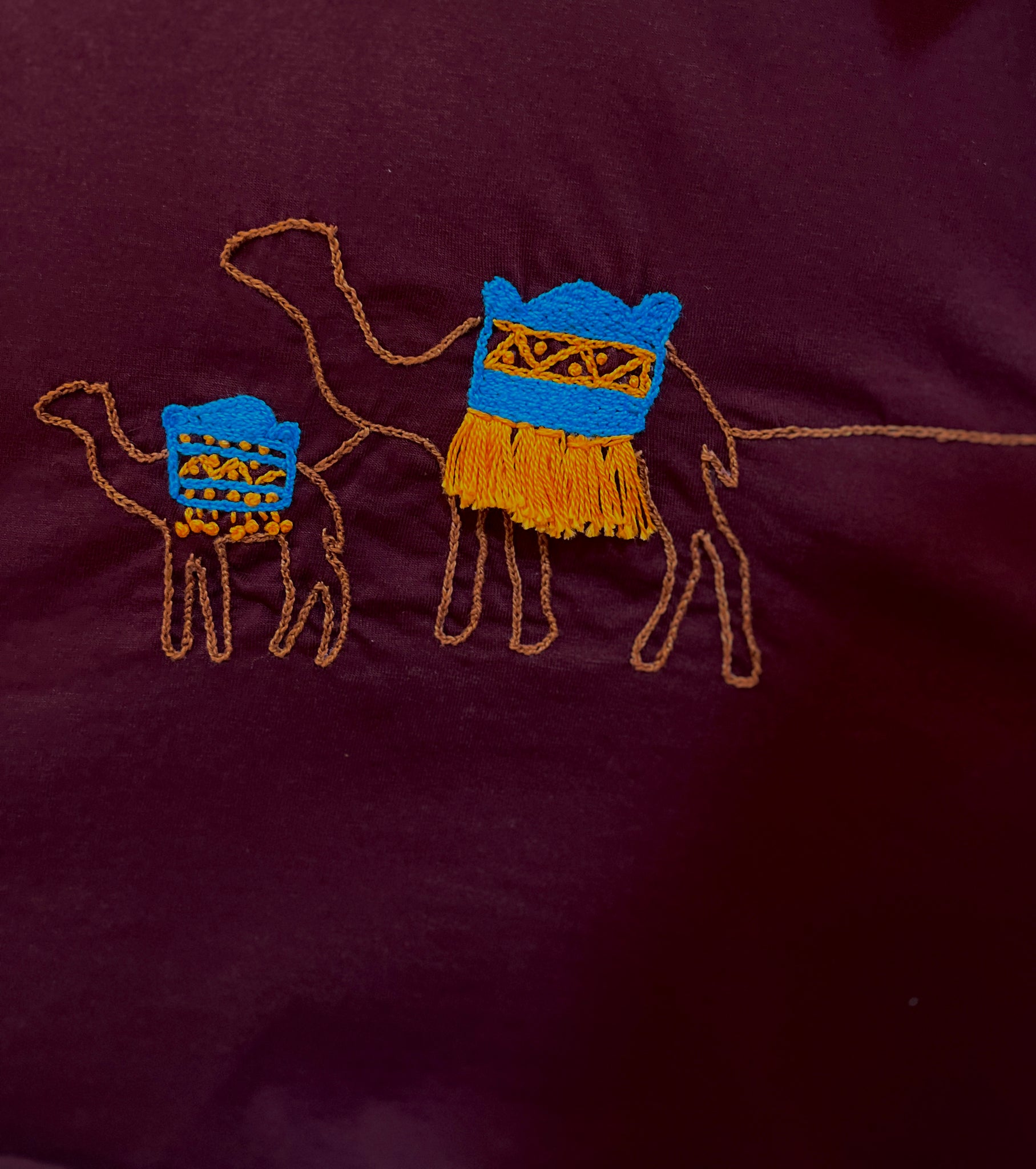 Giza Tee in Burgundy
