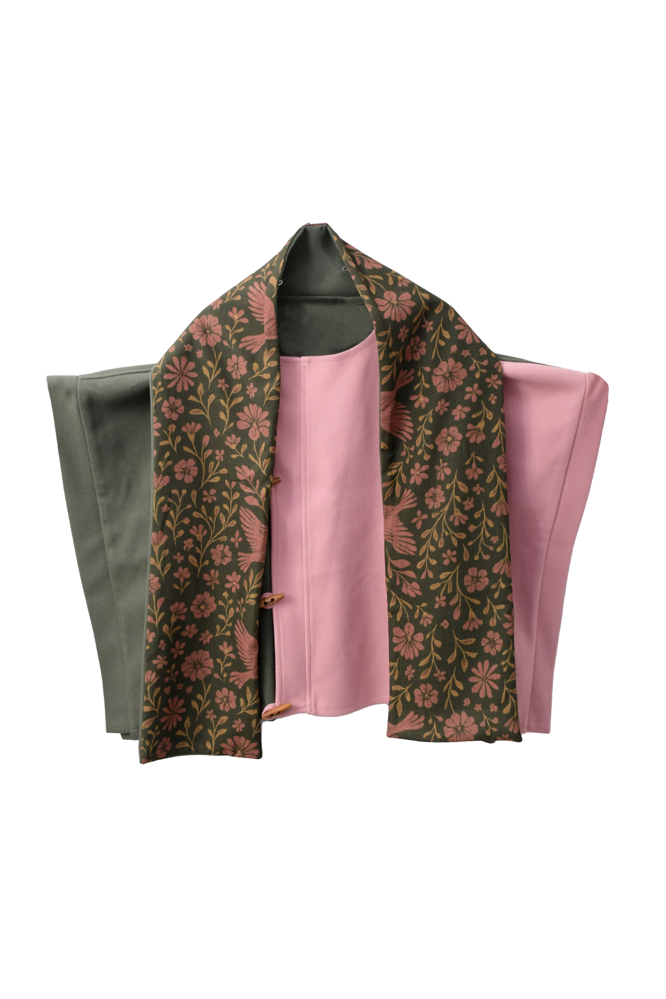 Sukoon Poncho in Rosey Forest