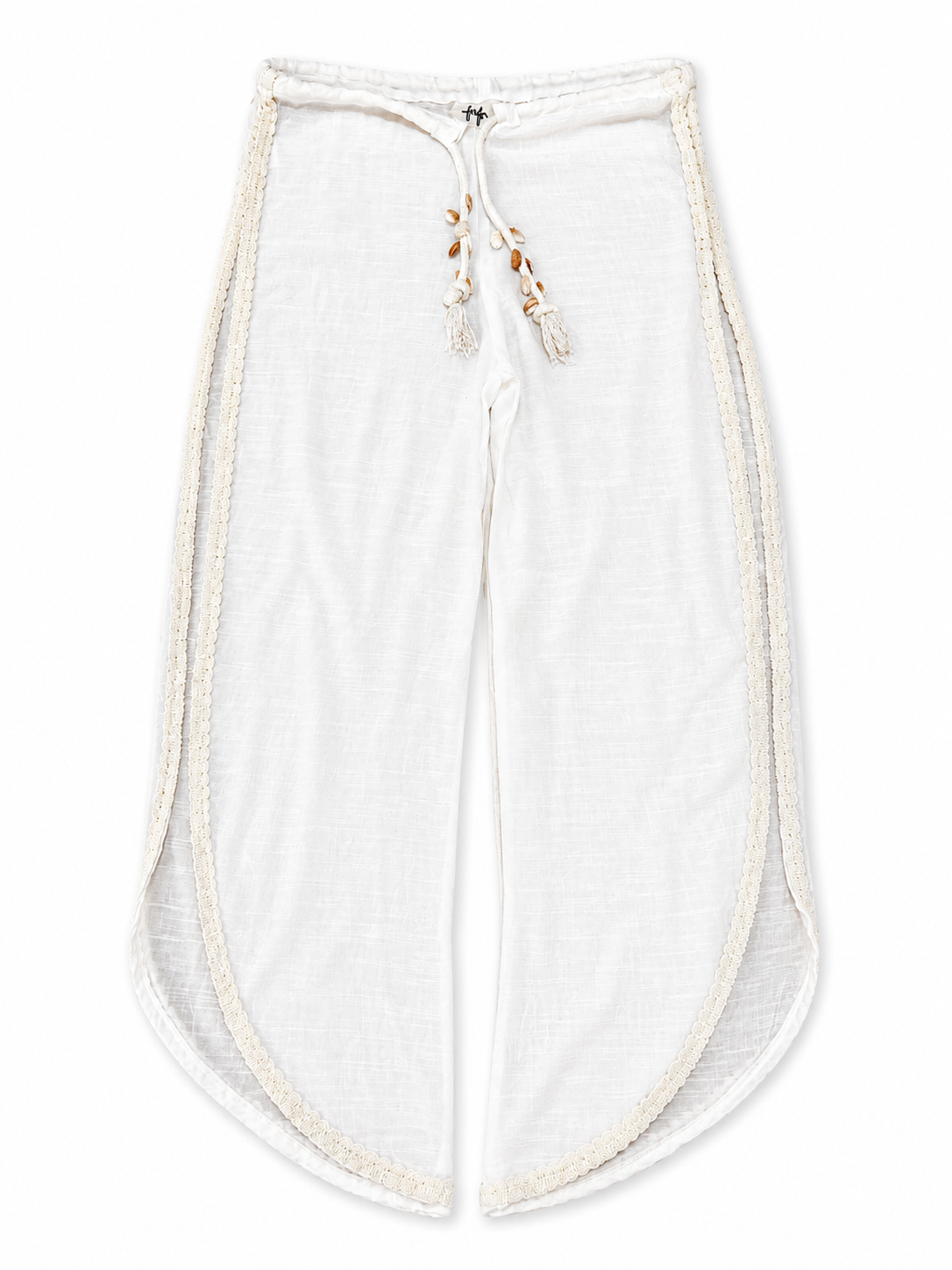 Coastal Slits Pants in White