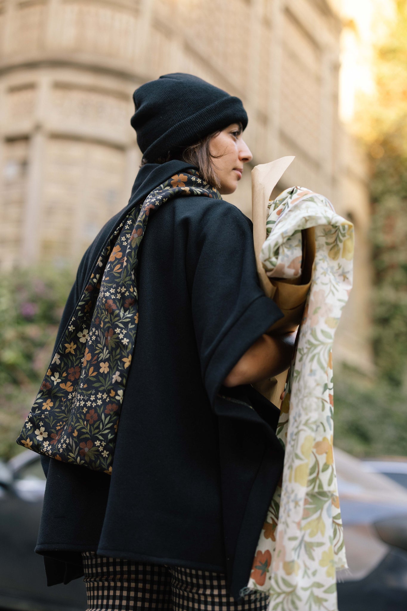 Sukoon Poncho in Charmed Black