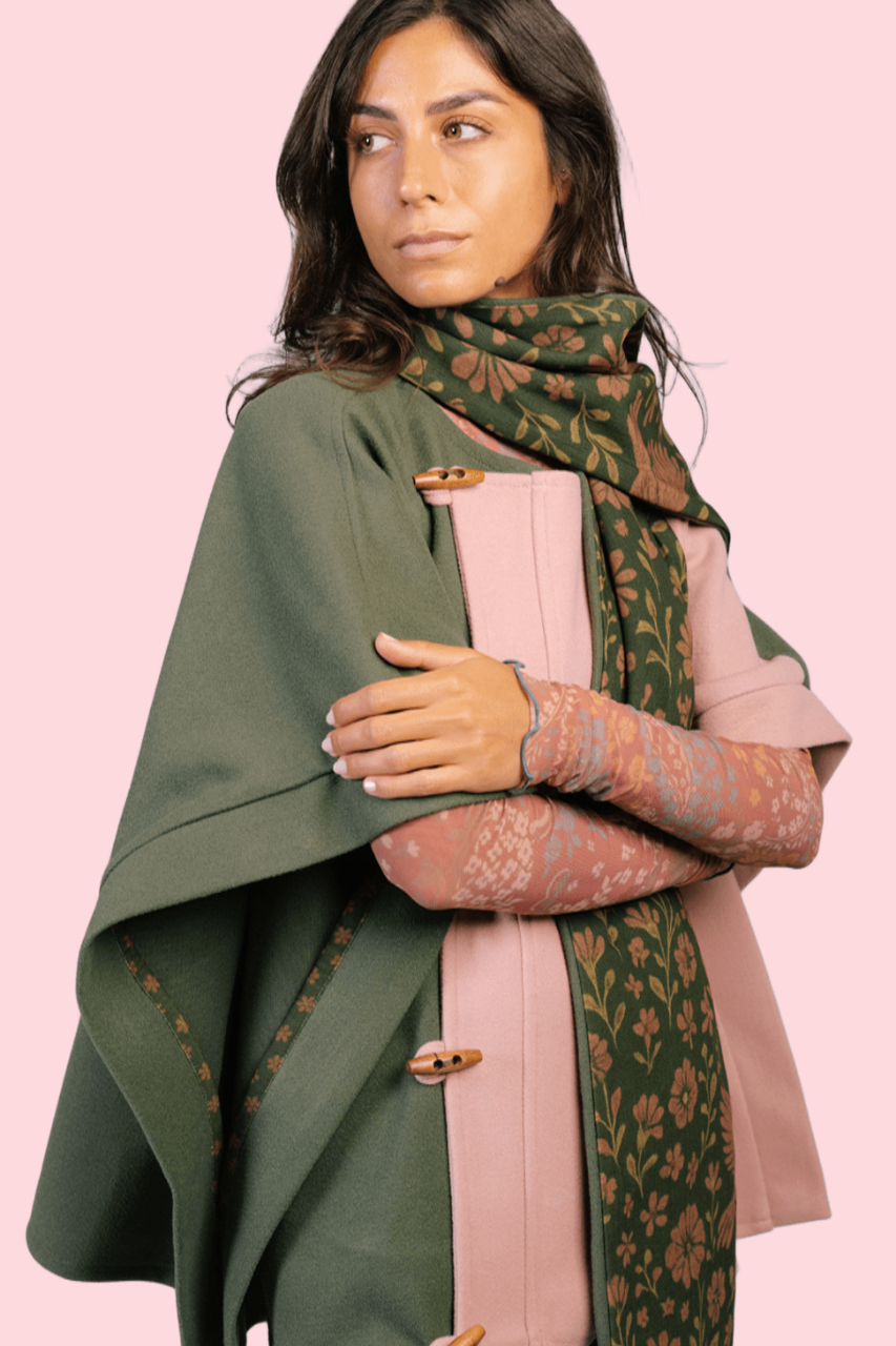 Sukoon Poncho in Rosey Forest