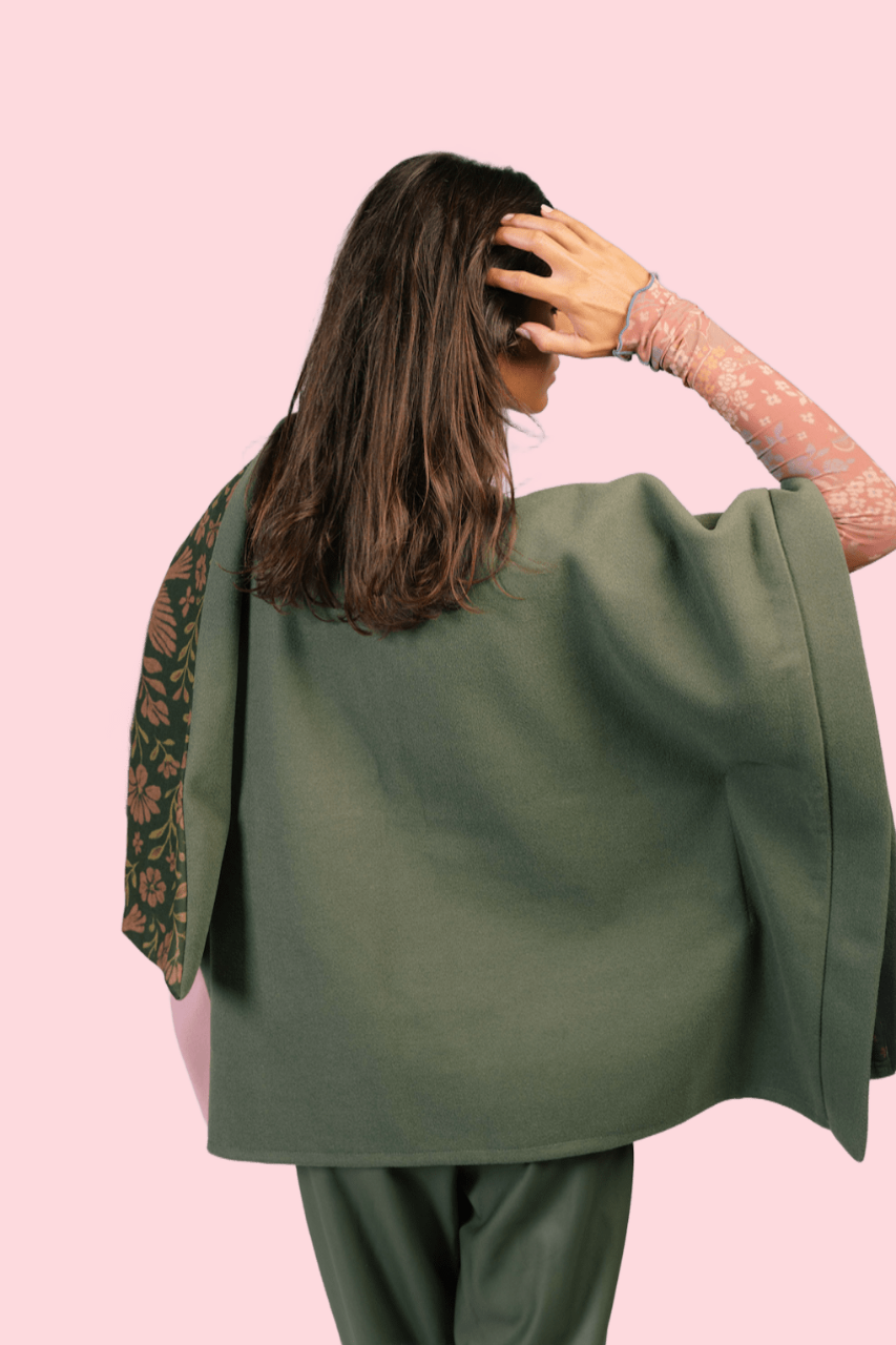 Sukoon Poncho in Rosey Forest