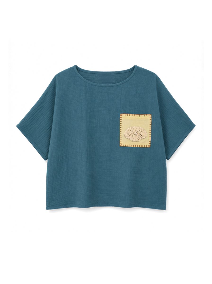 Coral Starfish Tee Turquoise