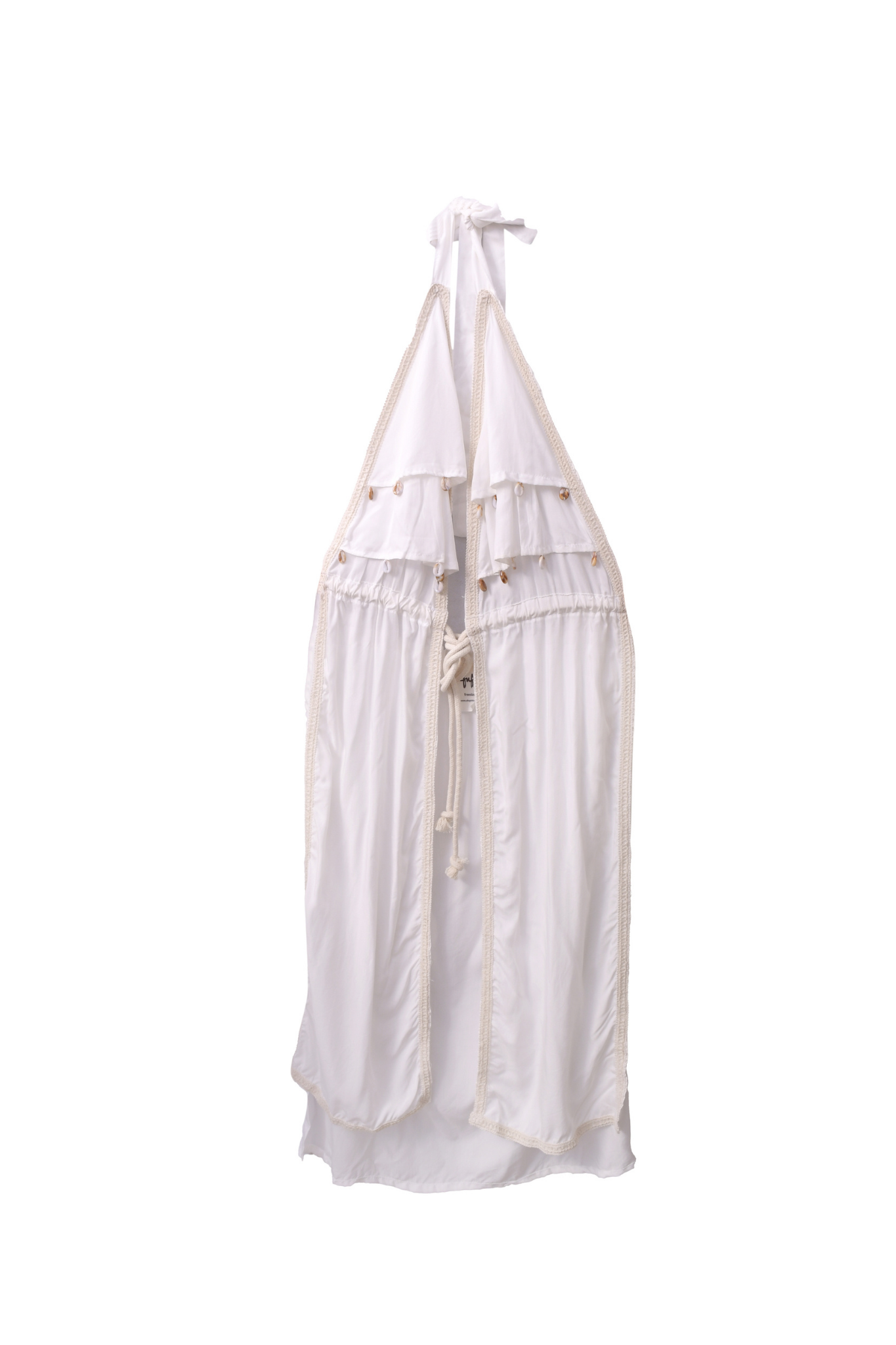 Ruffles & Shells Halter White