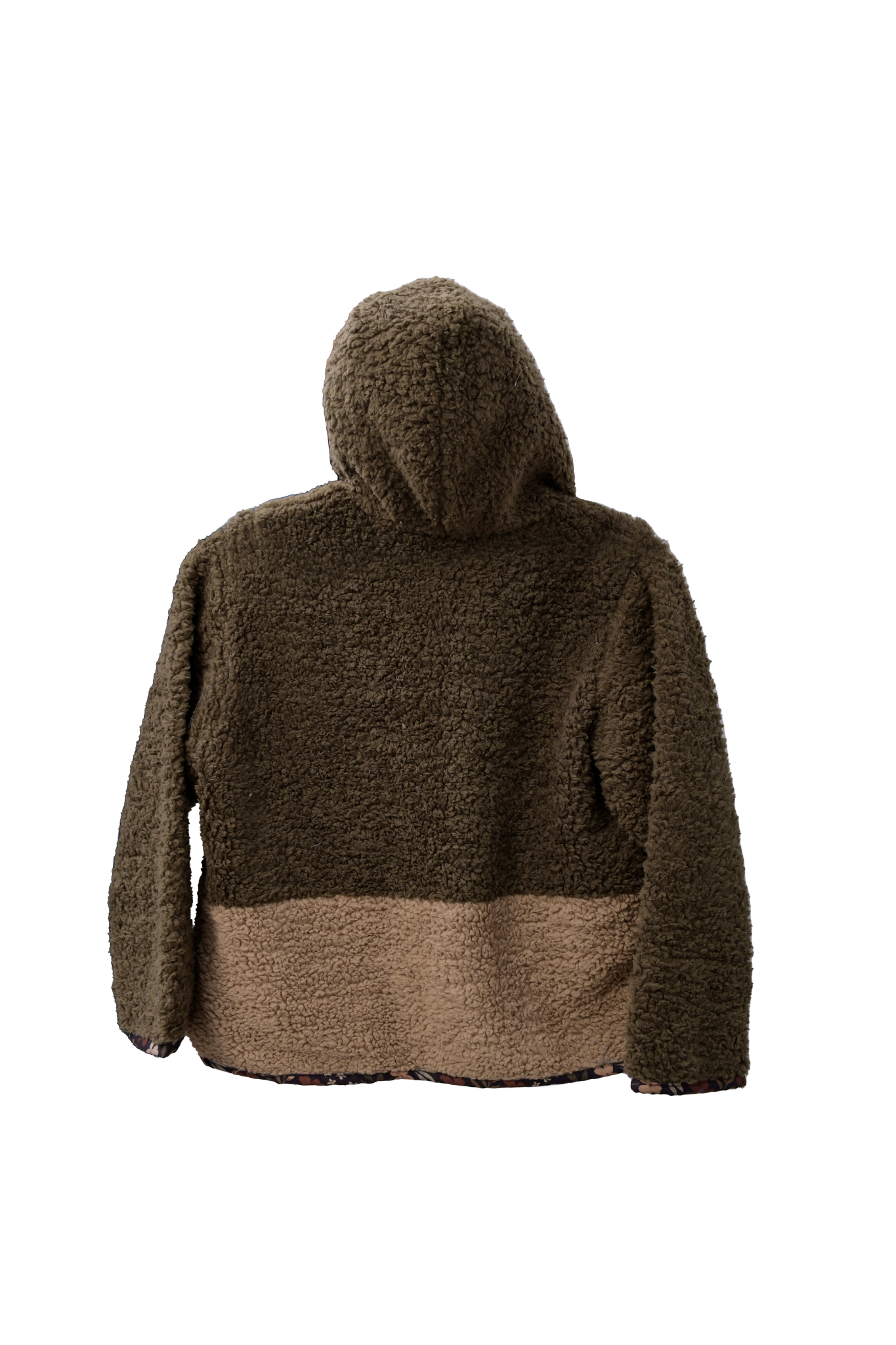 Little Borderline Cozy Jacket in Olive & Beige