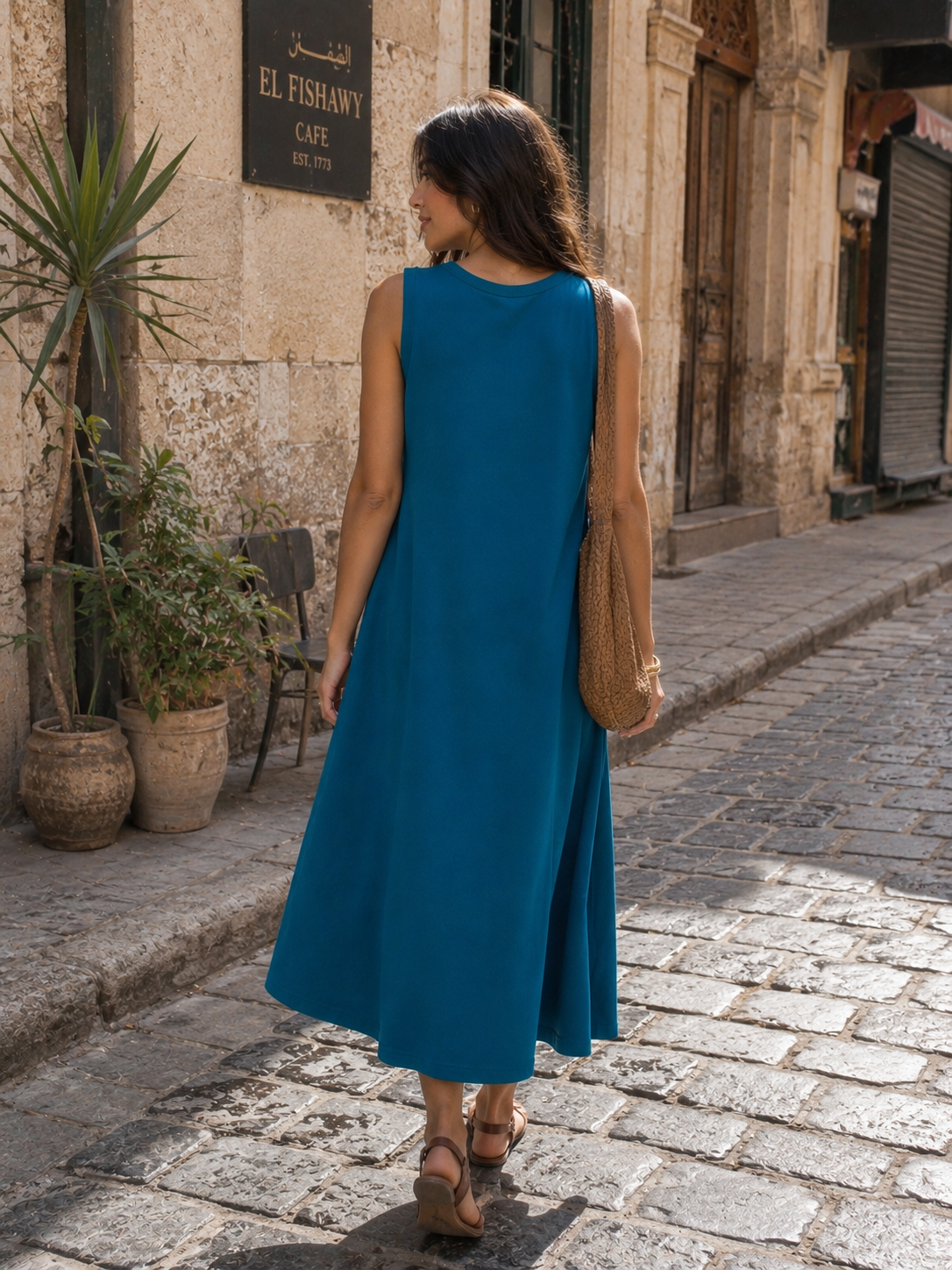 Cairo Dress in Nakhla Teal