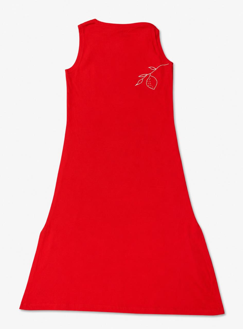 Cairo Dress in Lamuna Red