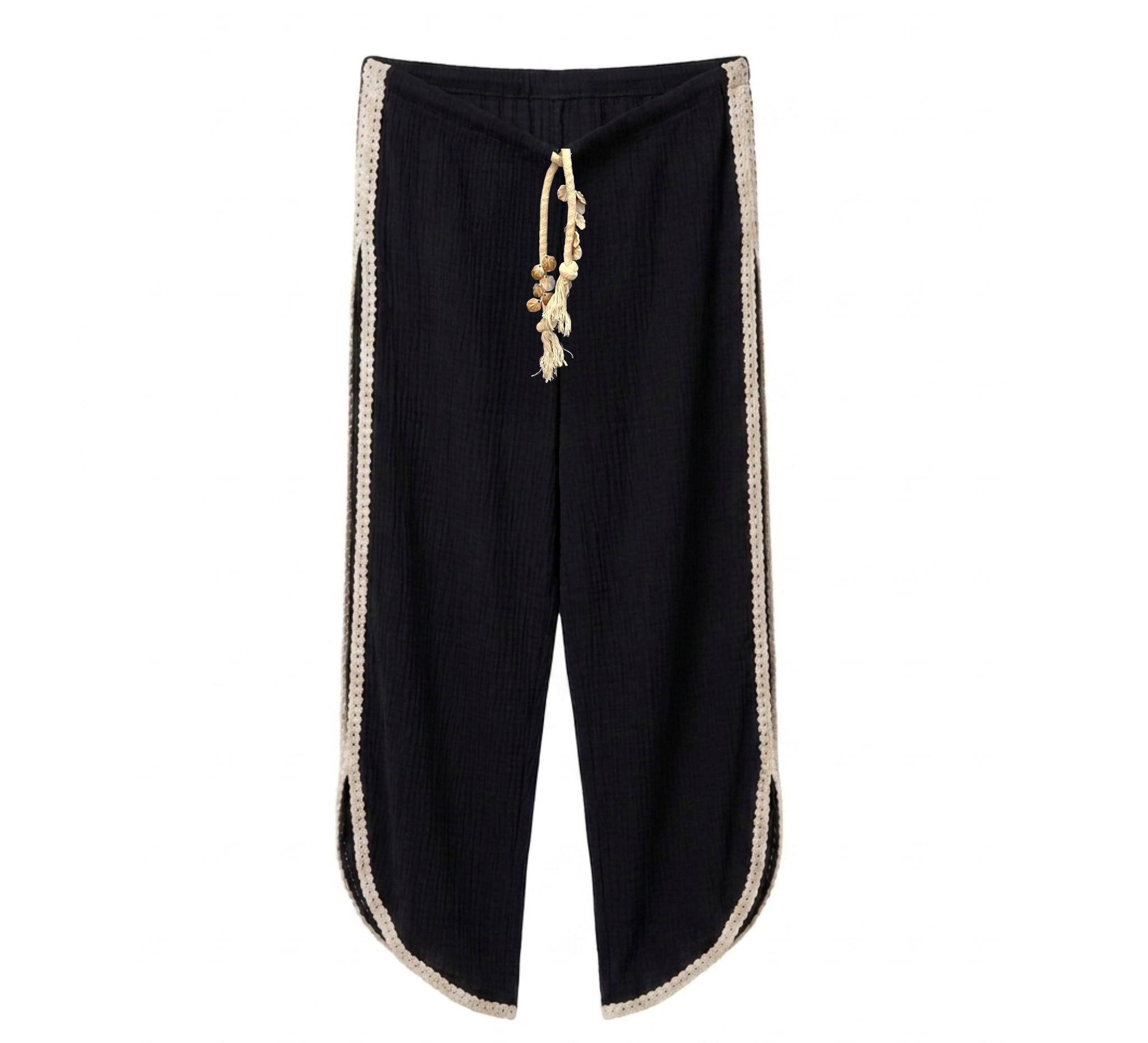 Coastal Slits Pants in Black