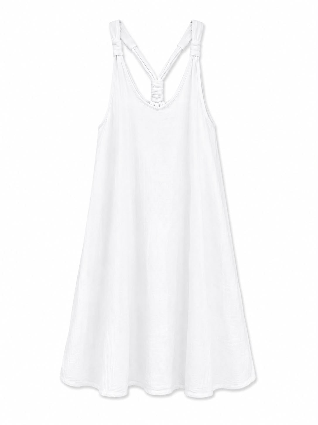 Sama Crinkle Beach Dress in White