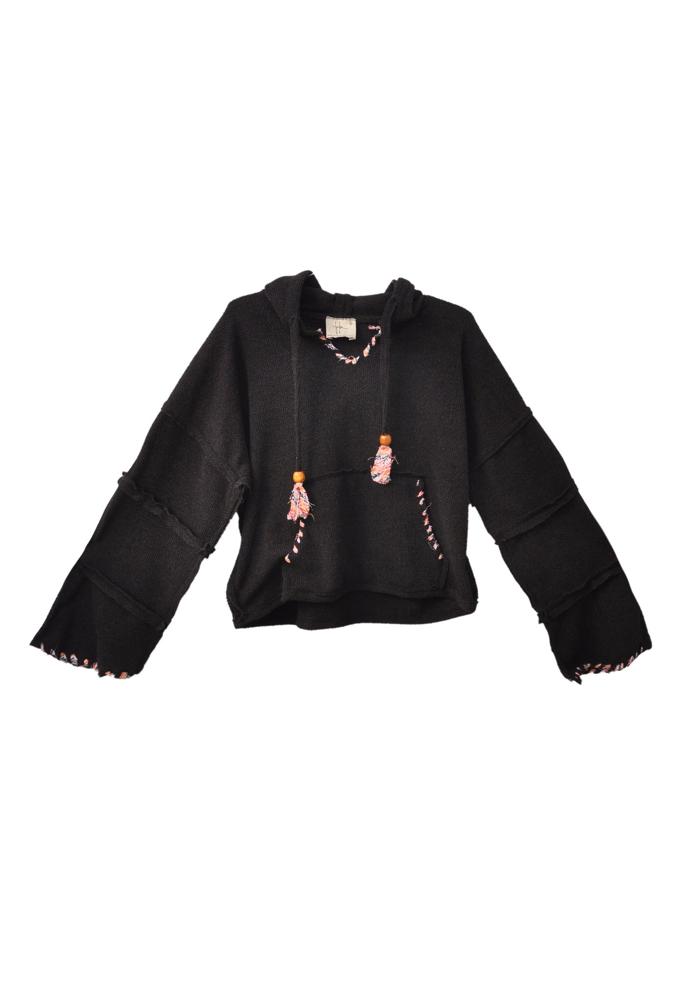 Stitched Up Coziness Hoodie in Black