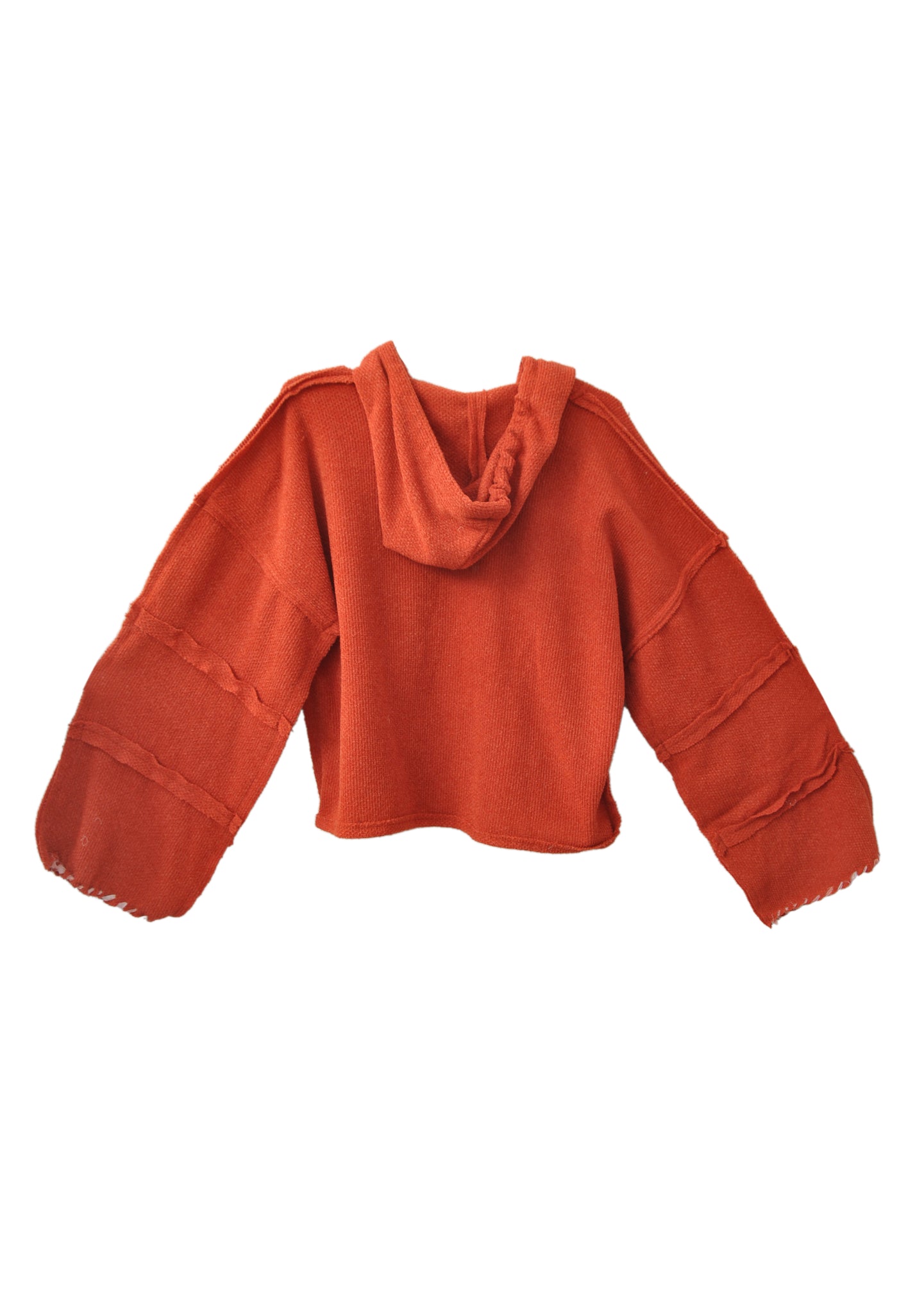 Stitched Up Coziness Hoodie in Brick