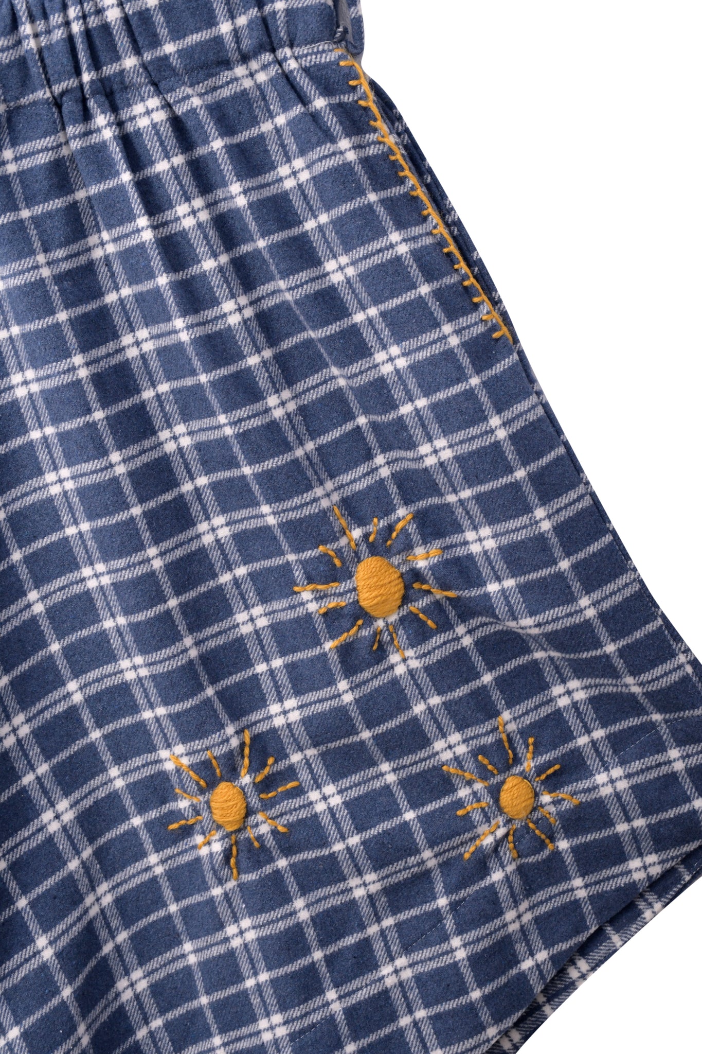 Karohat Madina Shorts in Mixed Blues