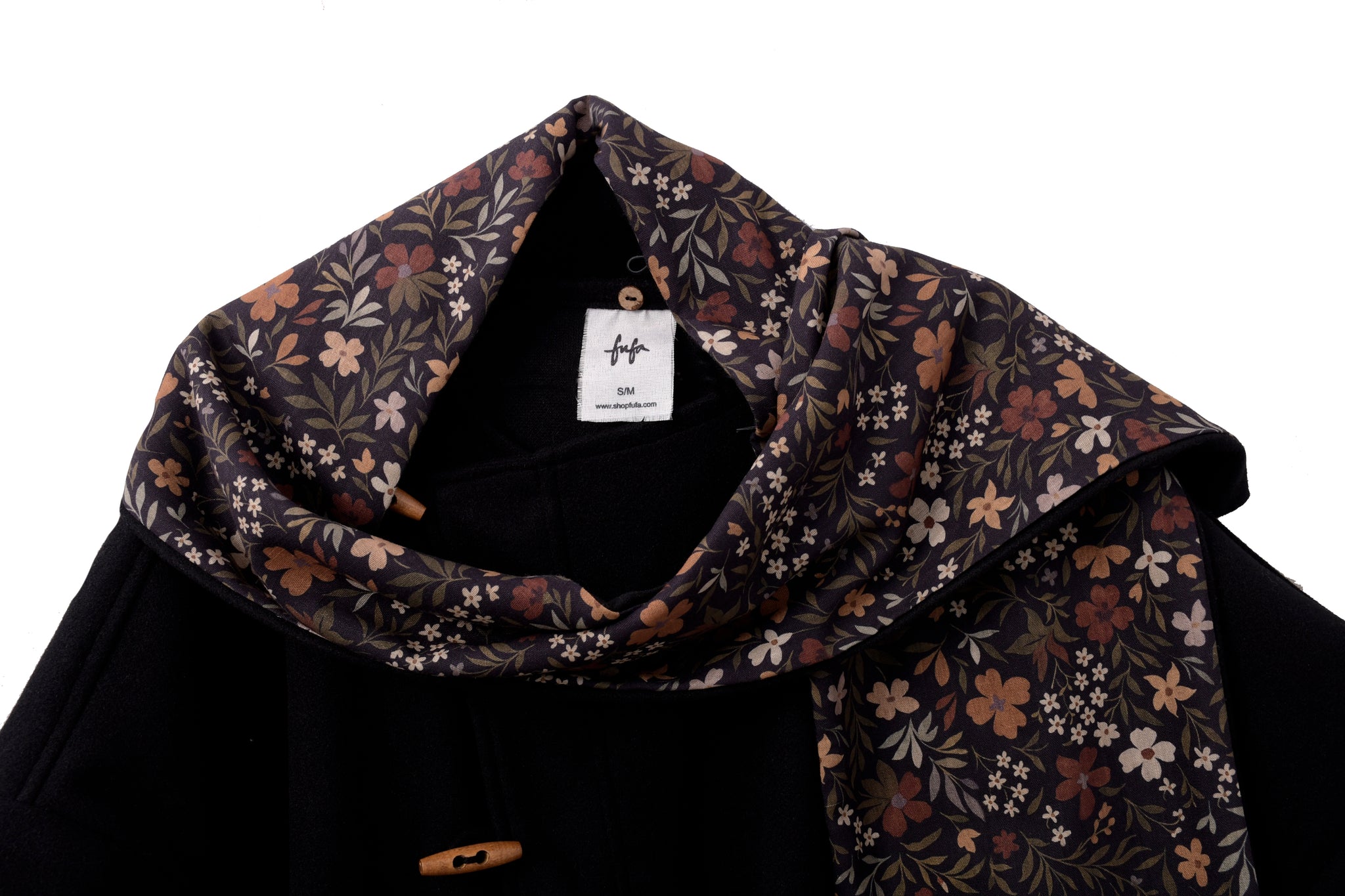 Sukoon Poncho in Charmed Black