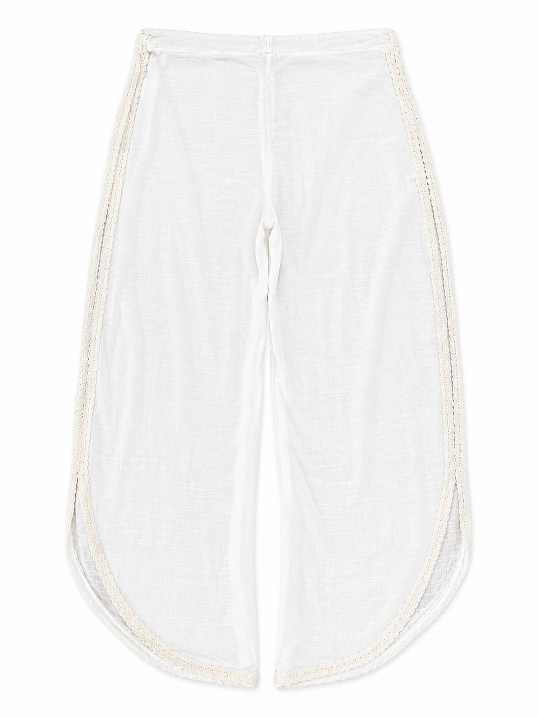 Coastal Slits Pants in White