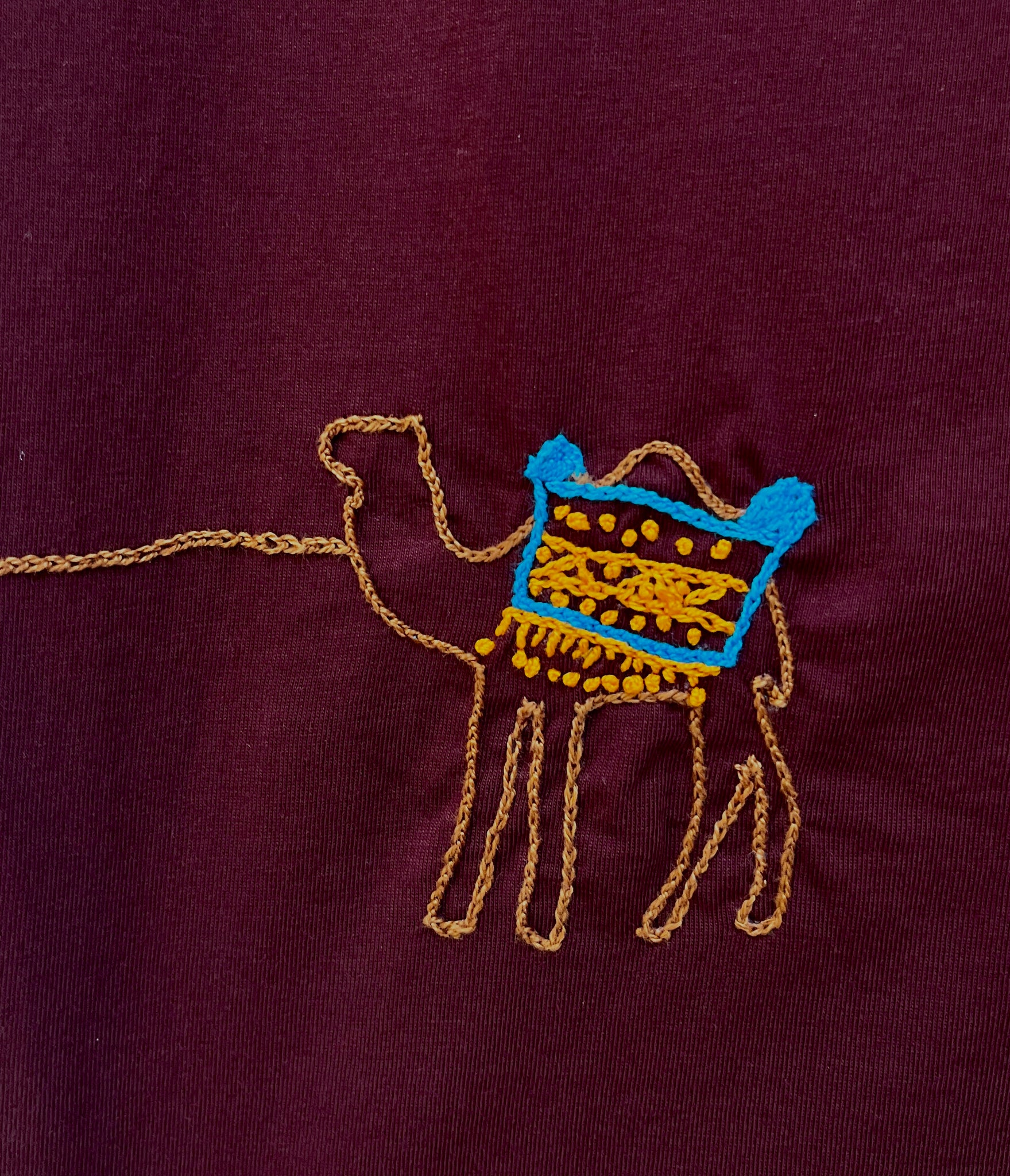 Giza Tee in Burgundy
