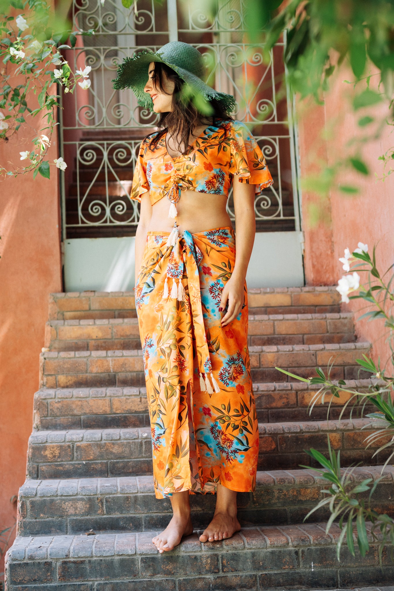 Firefly Crop Top in Zaytuna Print