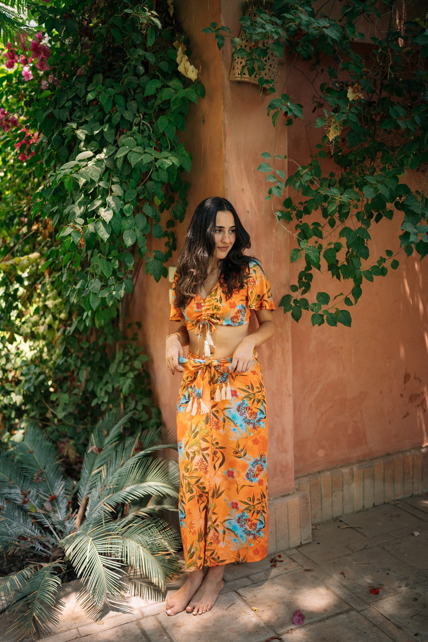 Firefly Crop Top in Zaytuna Print
