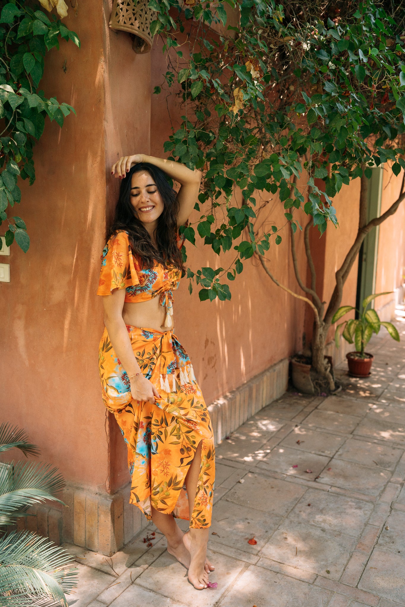 Firefly Crop Top in Zaytuna Print