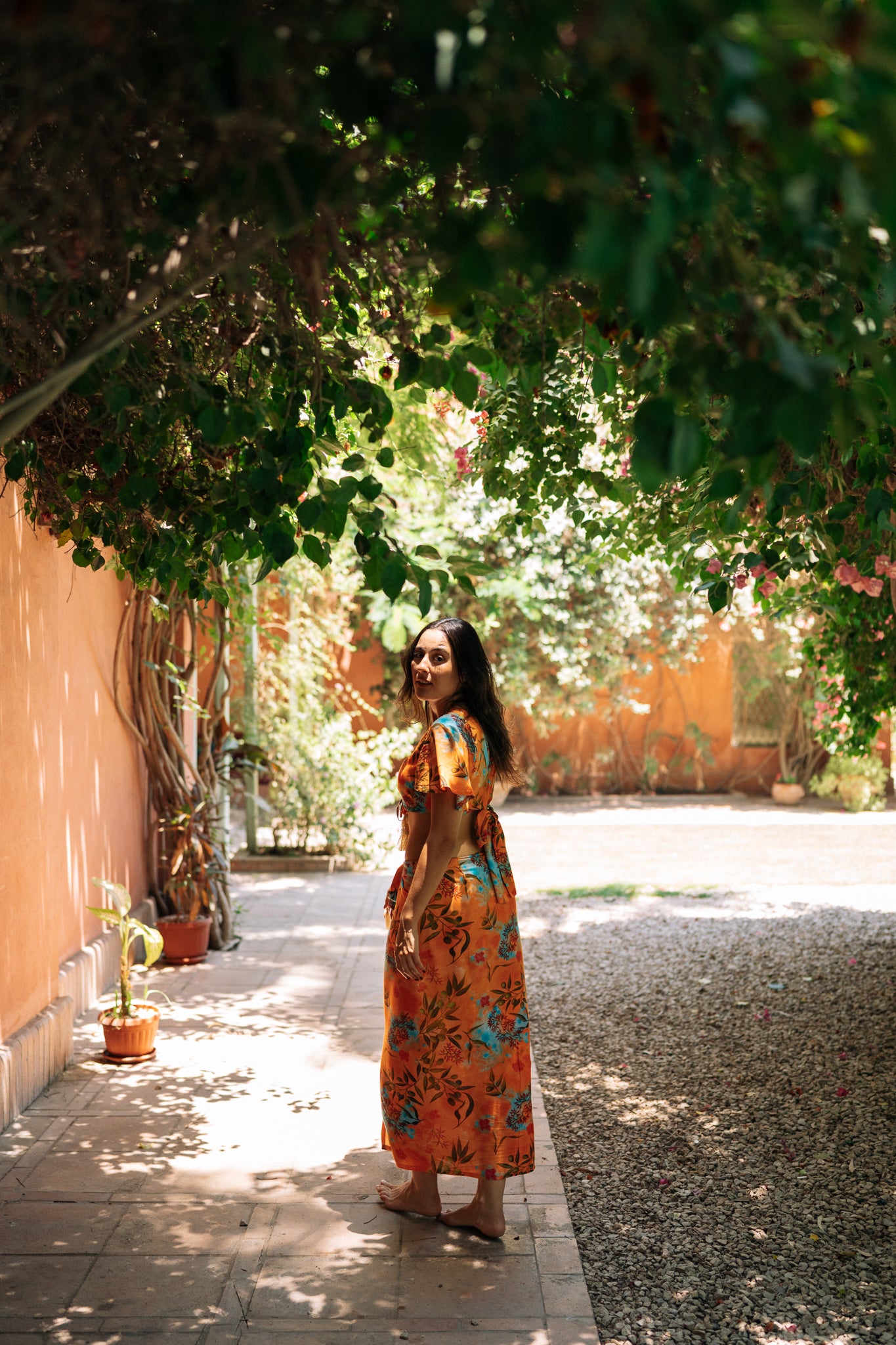 Firefly Crop Top in Zaytuna Print