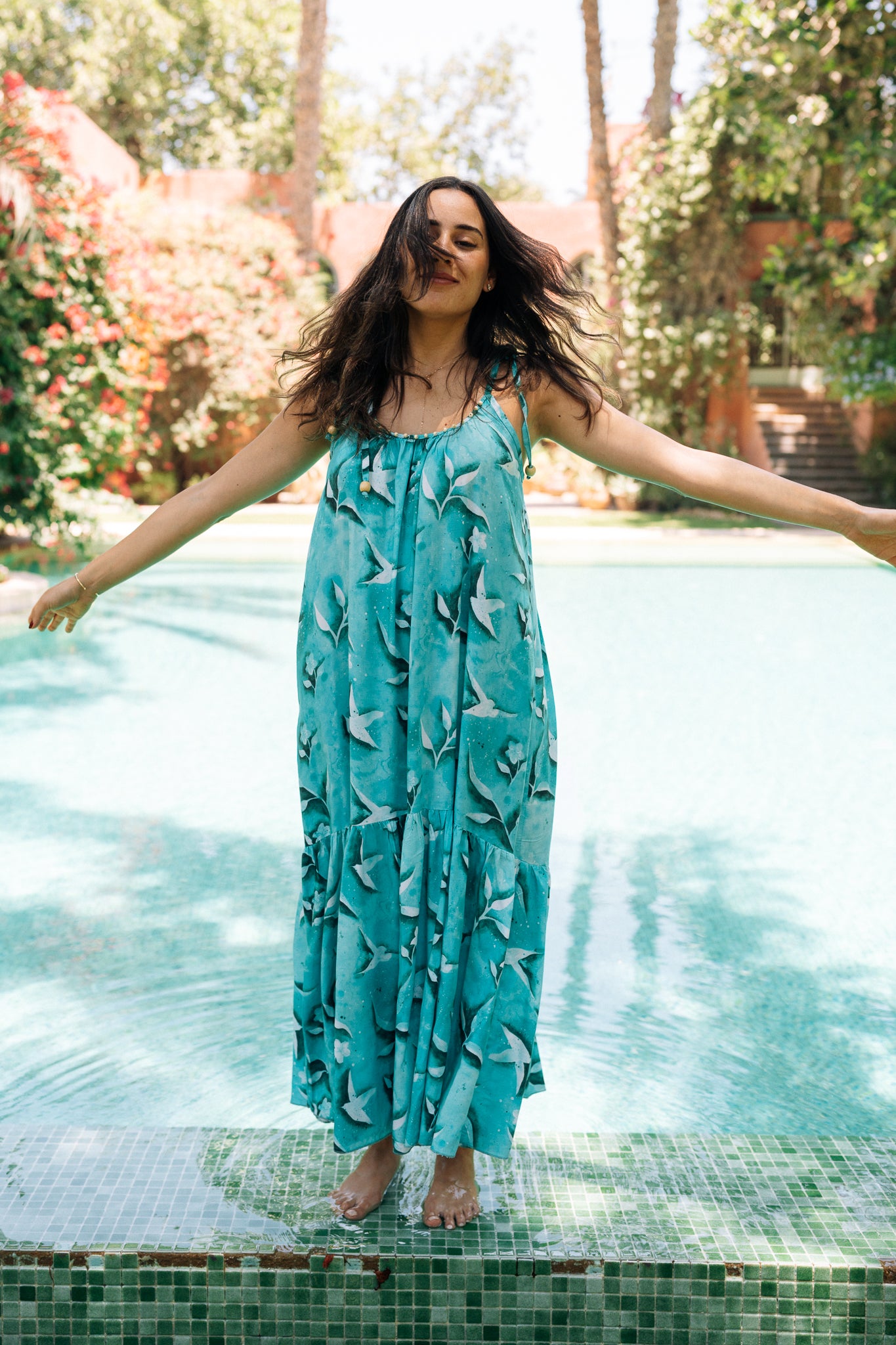 Strappy Dress in Tuyour Print