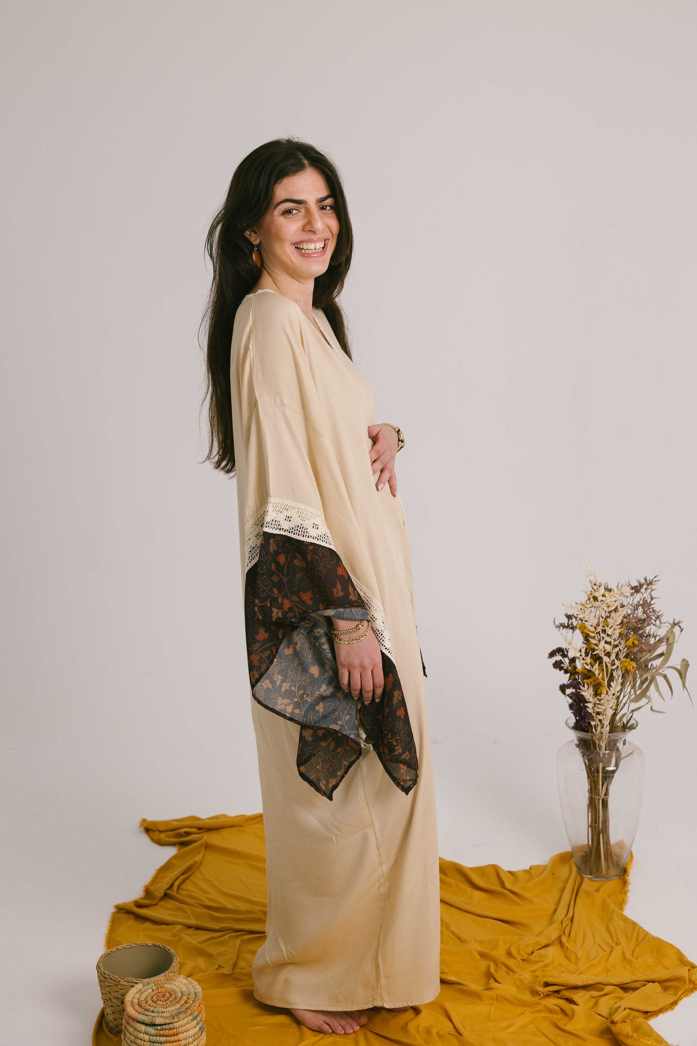 Angel Wings Floral Beige
