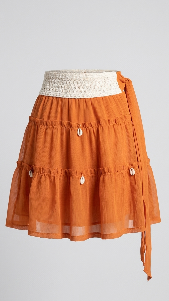 Little Gypsy Skirt in Tangerine