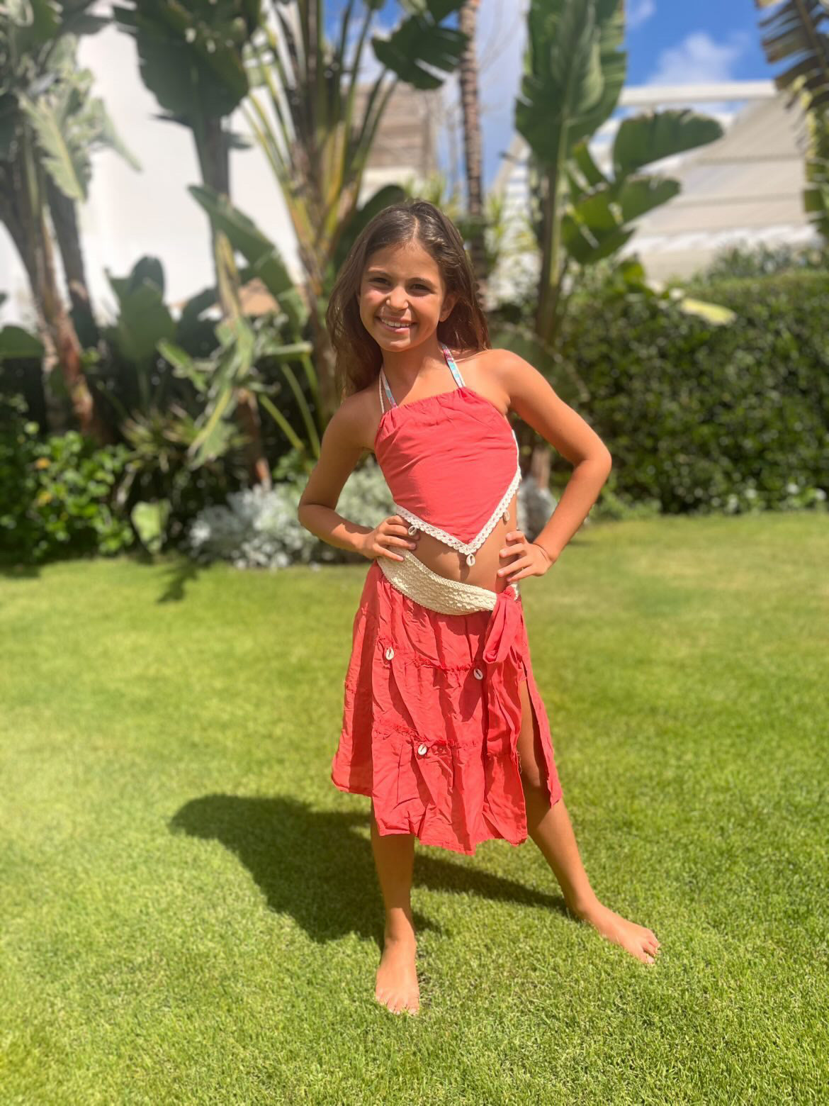 Little Gypsy Skirt in Hot pink