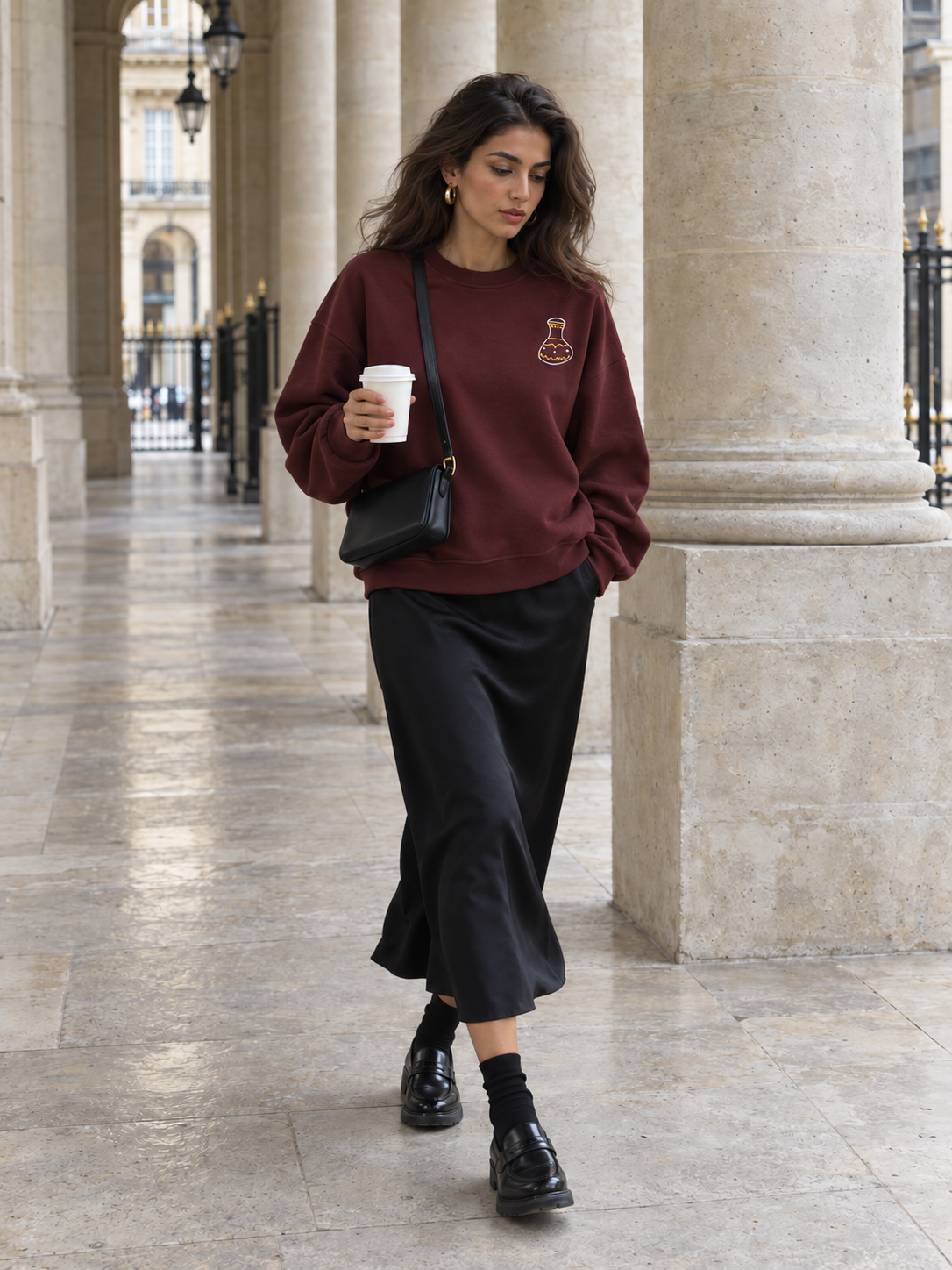 Dafaa Pullover in Burgundy