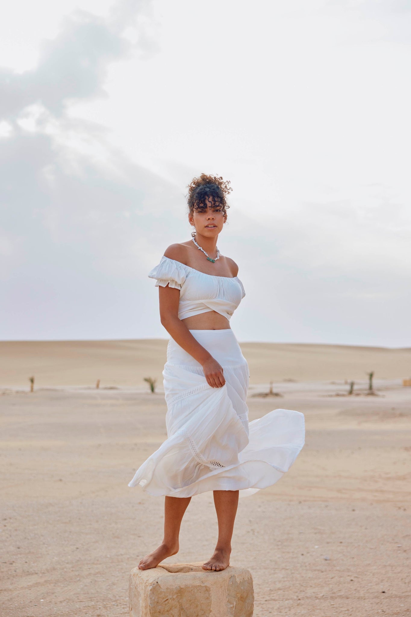 Shali White Skirt