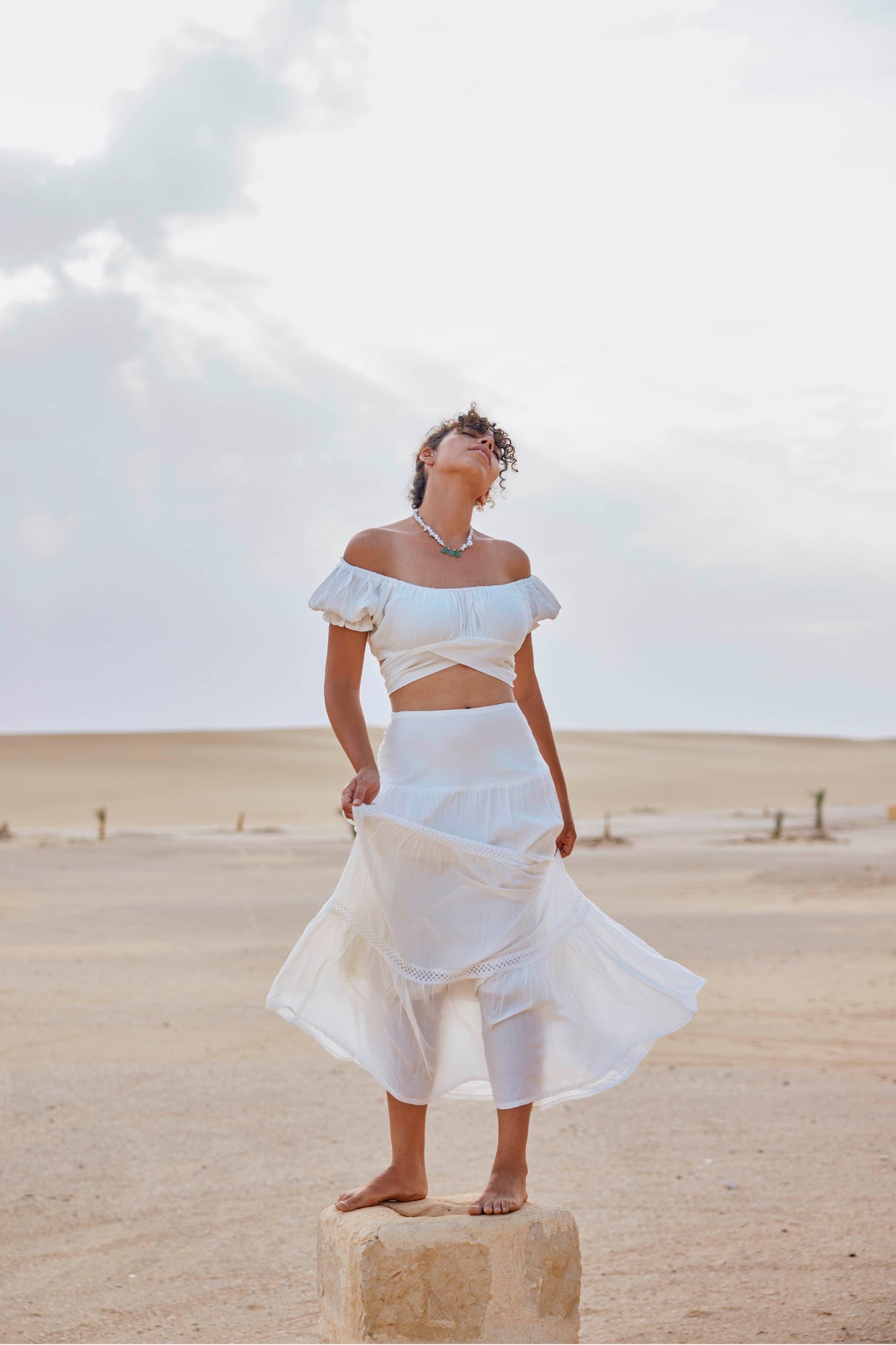 Shali White Skirt