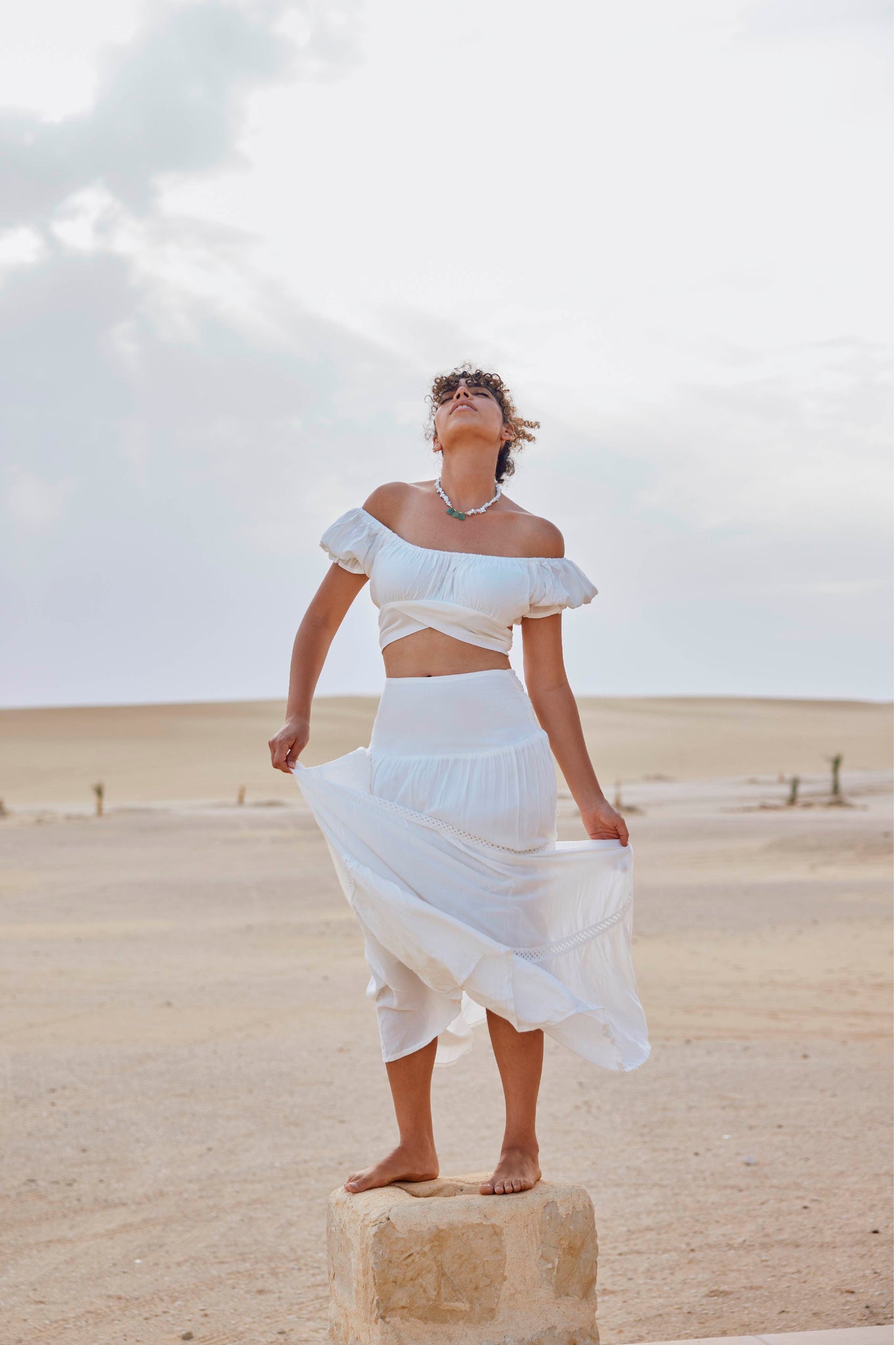 Shali White Skirt