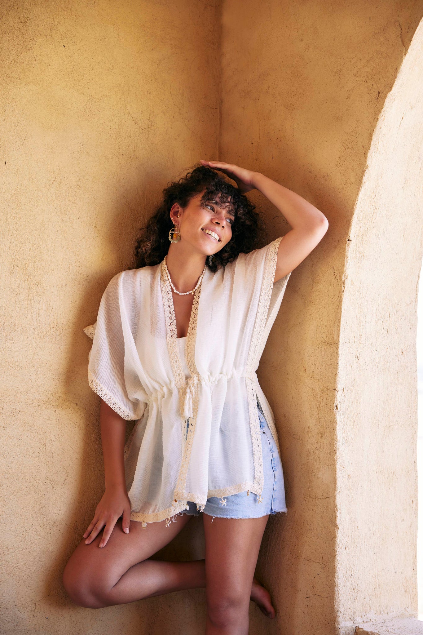 Stars And Shells Coverup In Cream