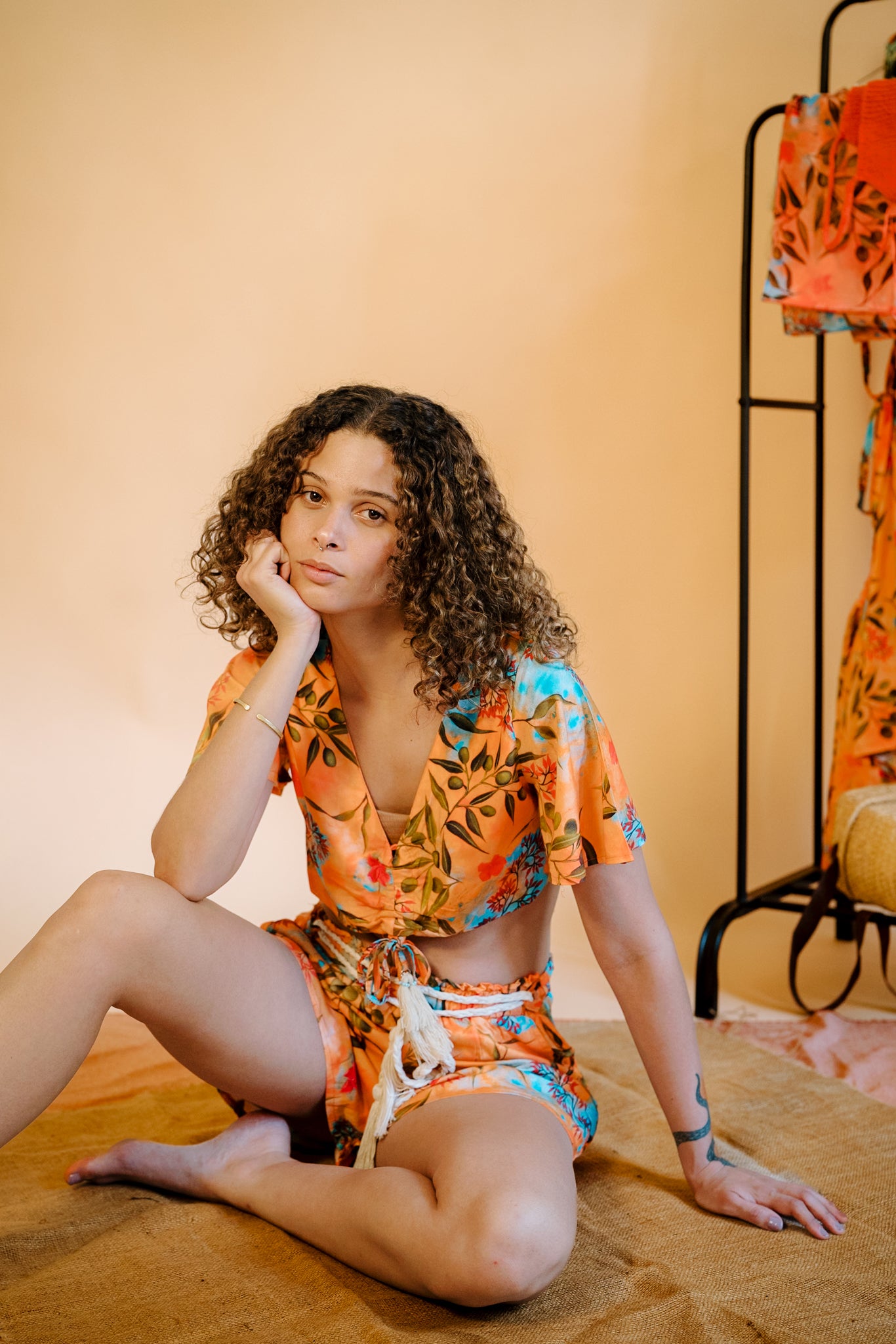 Firefly Crop Top in Zaytuna Print