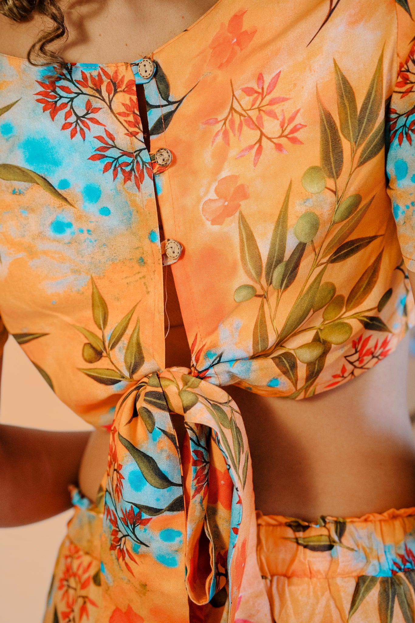 Firefly Crop Top in Zaytuna Print