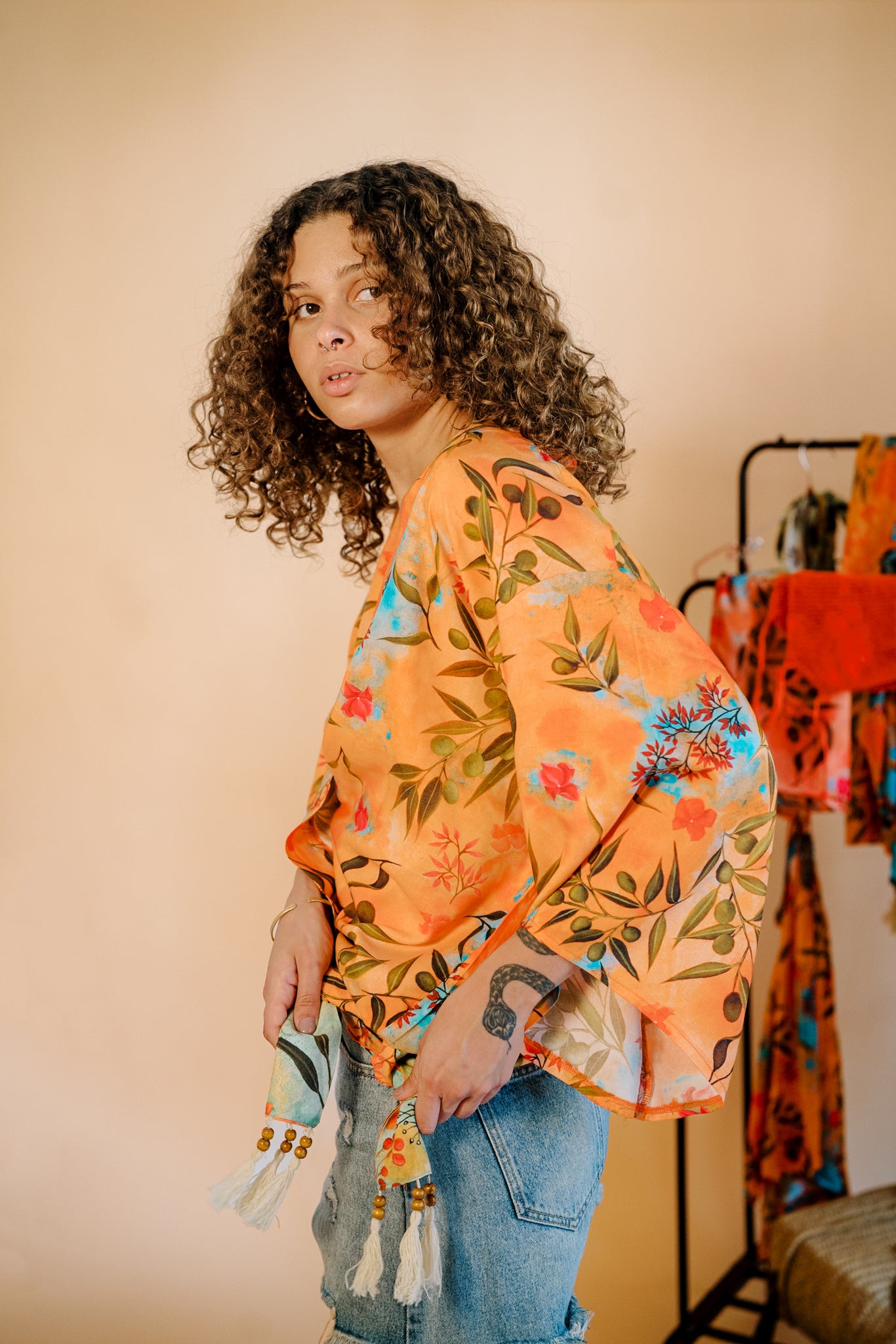 Midsummer Kimono in Zaytuna Print