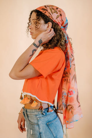 Fiesta Saqfa Cropped Tee