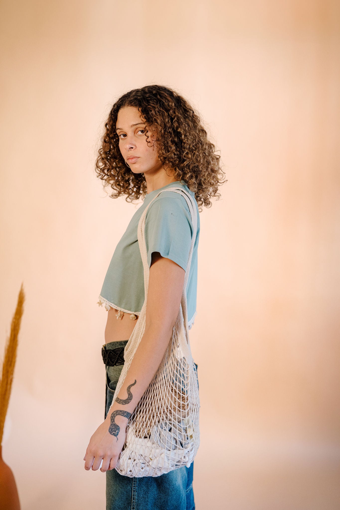 Mint Shella Cropped Tee