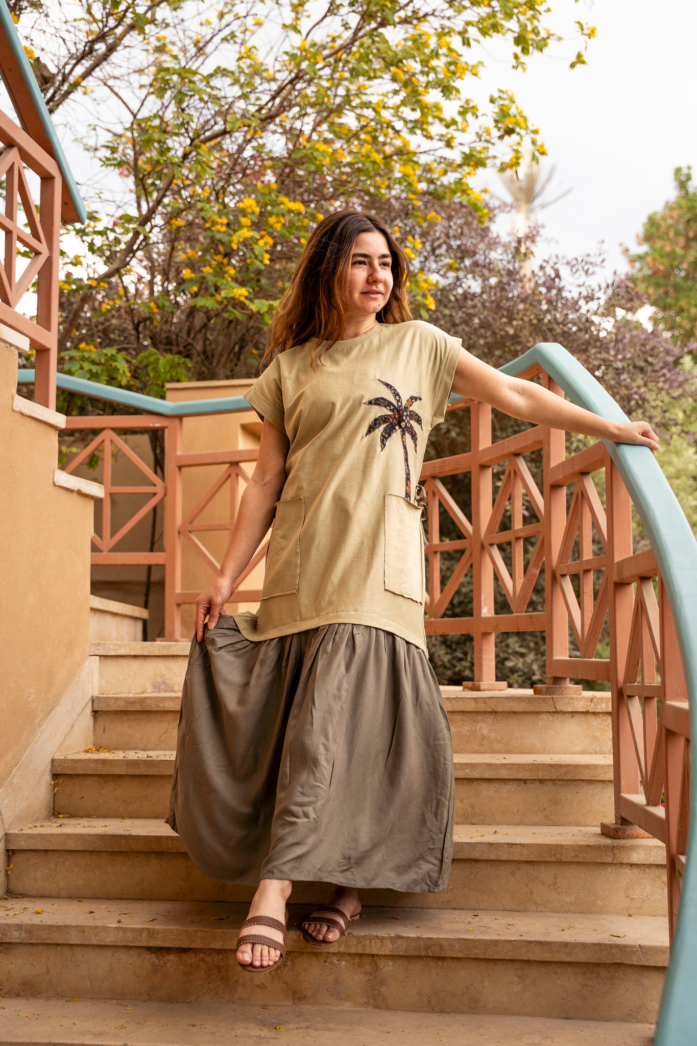 Madina Olive Dress