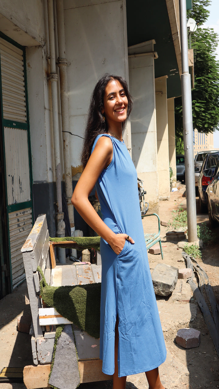 Cairo Dress In Indigo