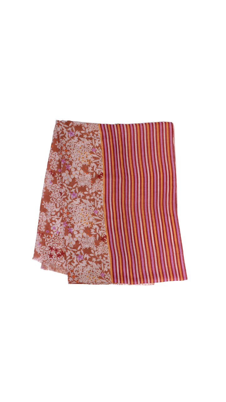 Stripy Blossoms Scarf