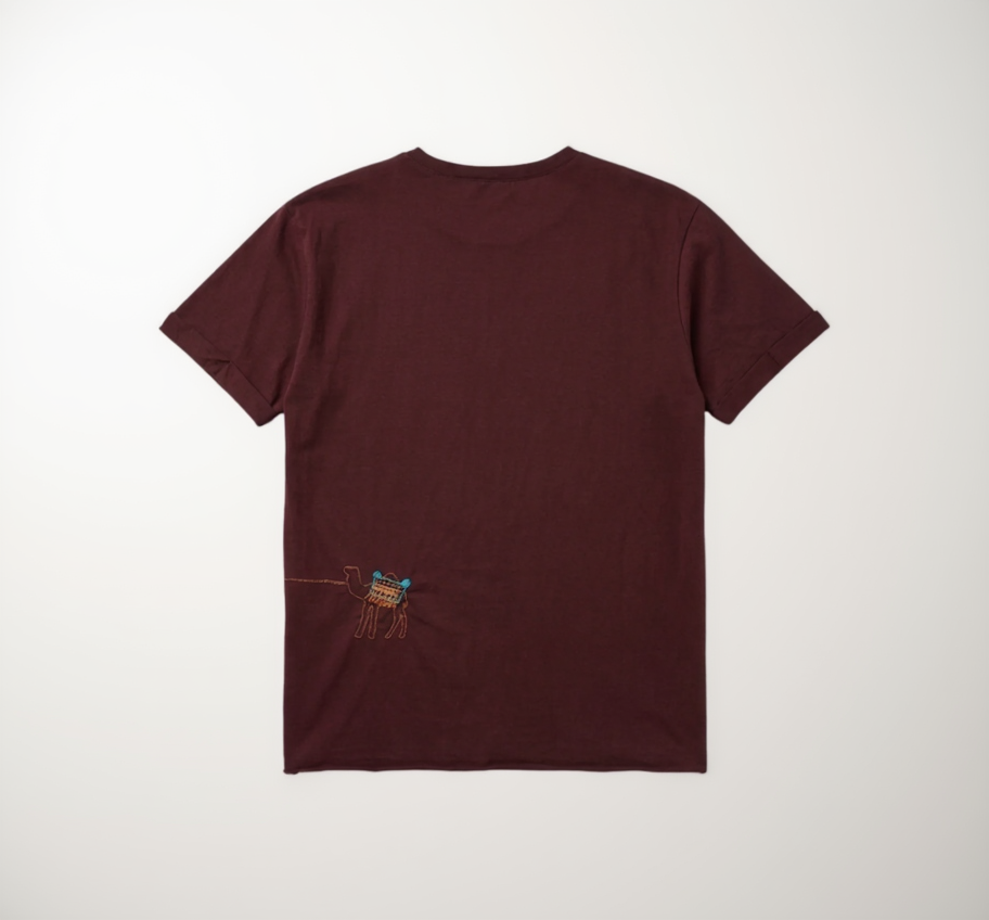 Giza Tee in Burgundy