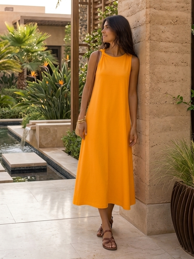 Cairo Dress in Lamuna Honey