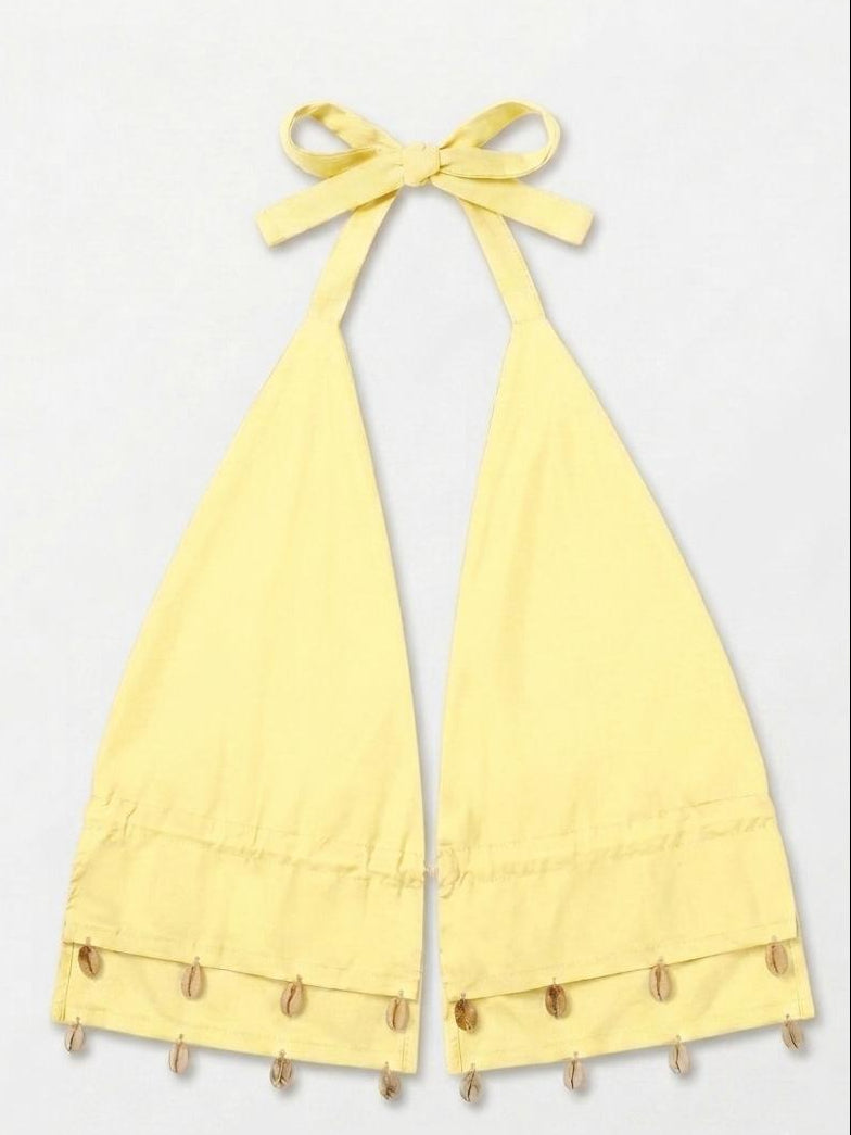 ruffles & shells top yellow