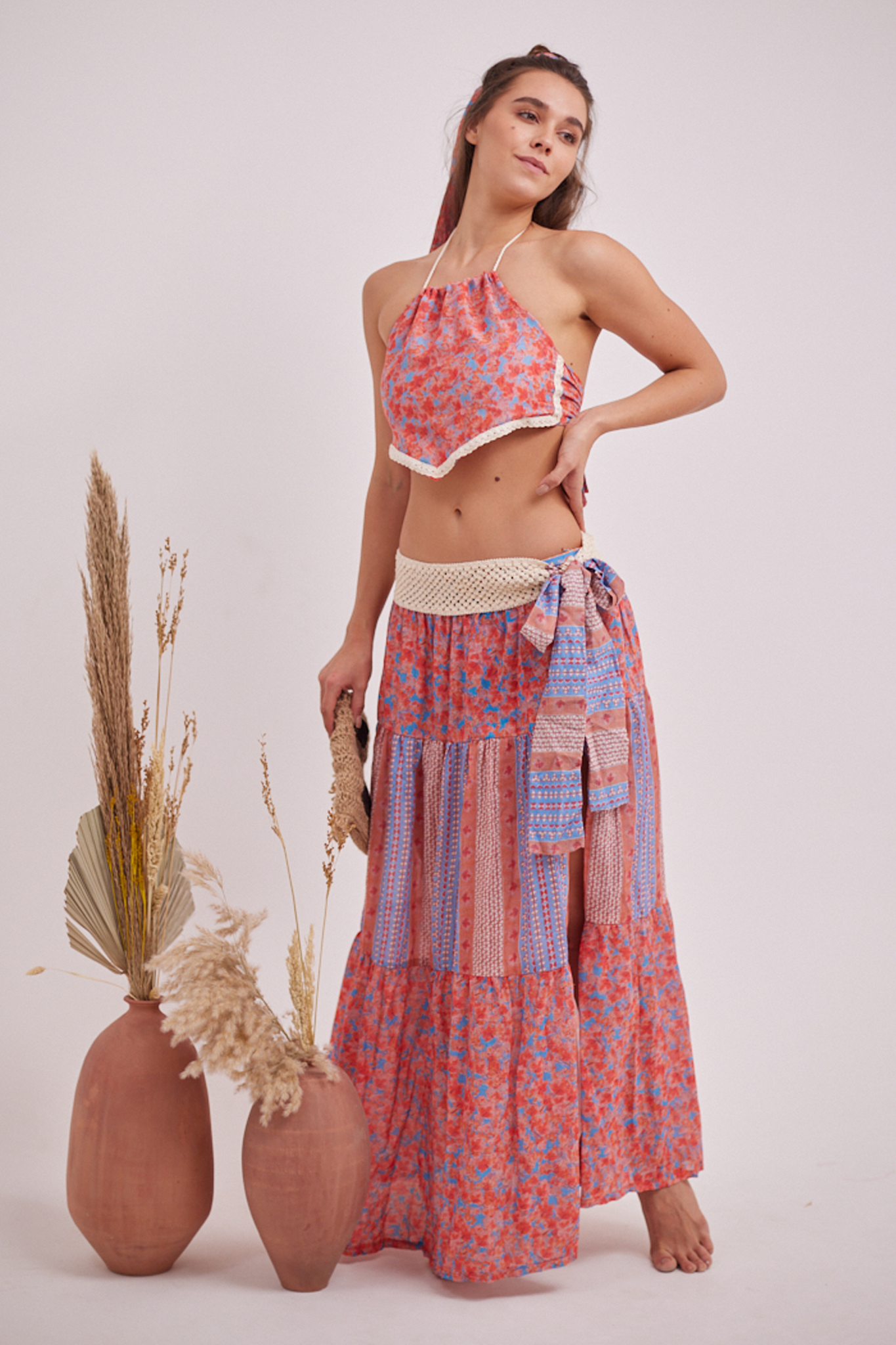 Halter Top Aqua