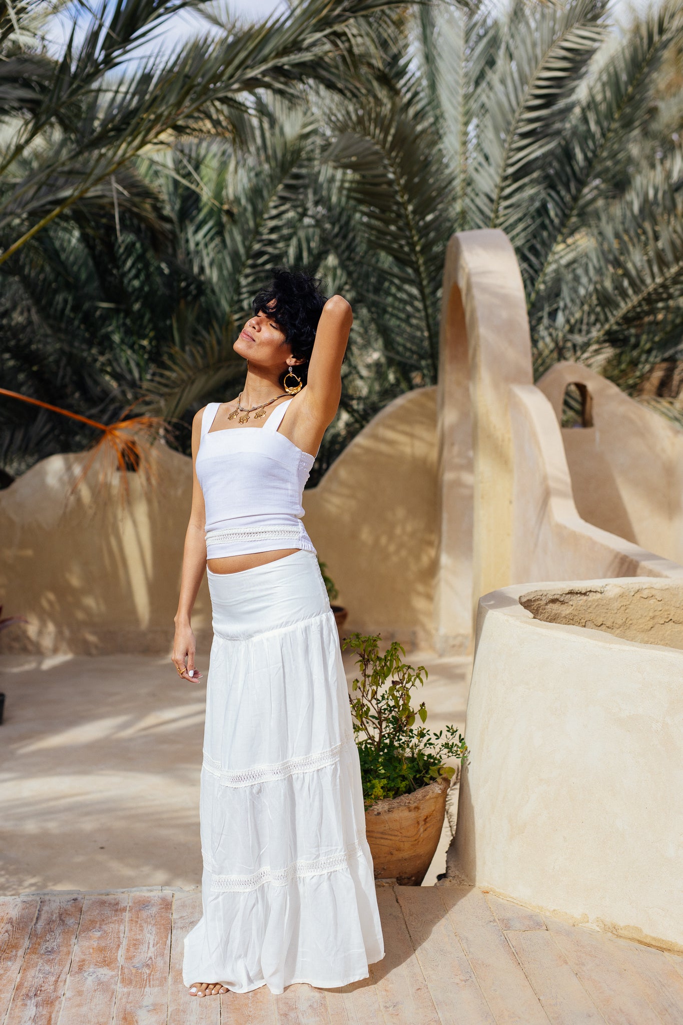 Shali White Skirt