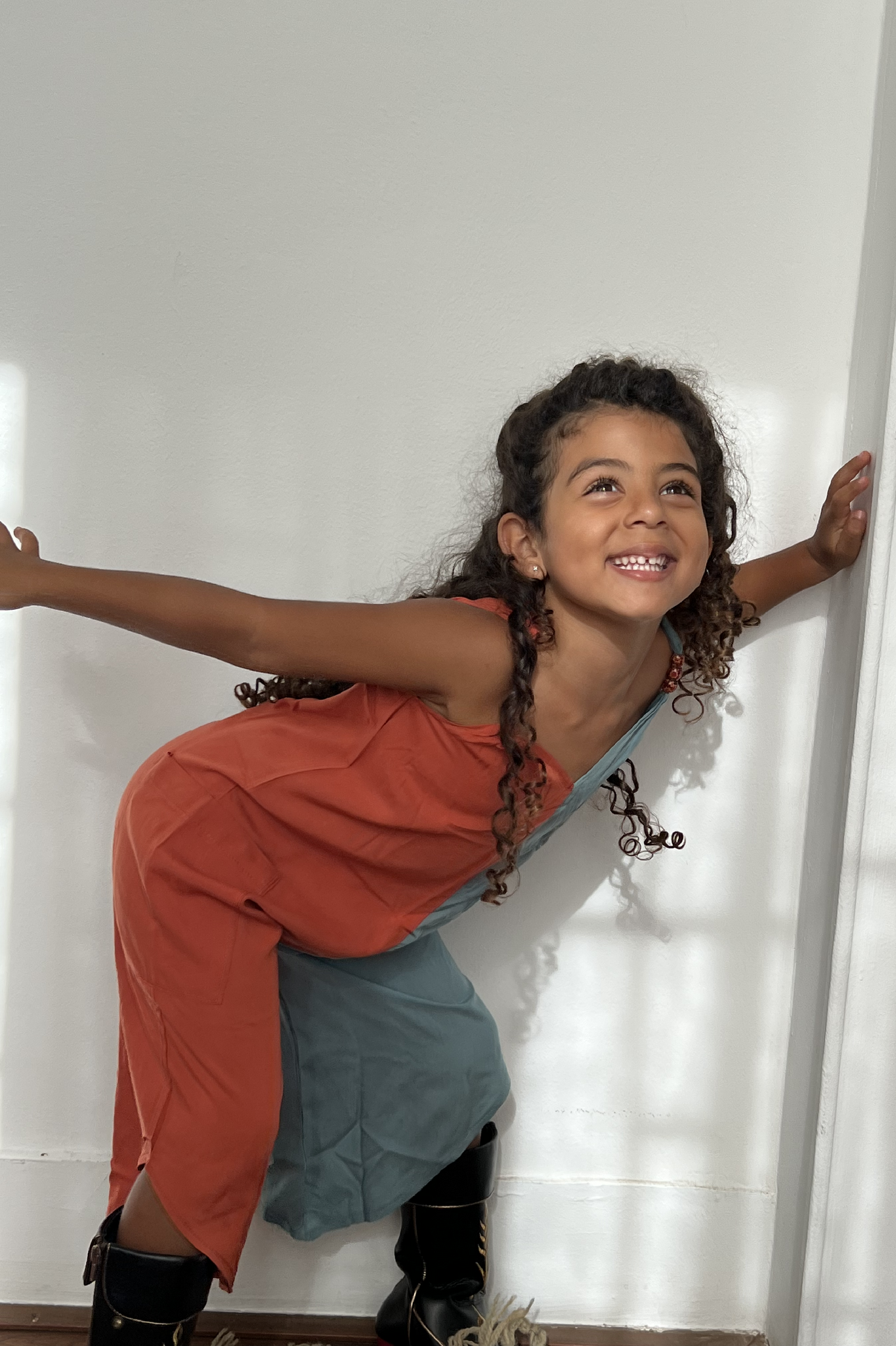 Little Rayegreh Aqua Papaya Jumpsuit